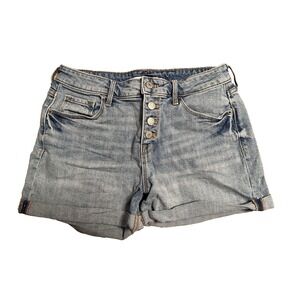 Old Navy Shorts Size 6 Light Wash Cuffed High Rise Secret Slim Pockets